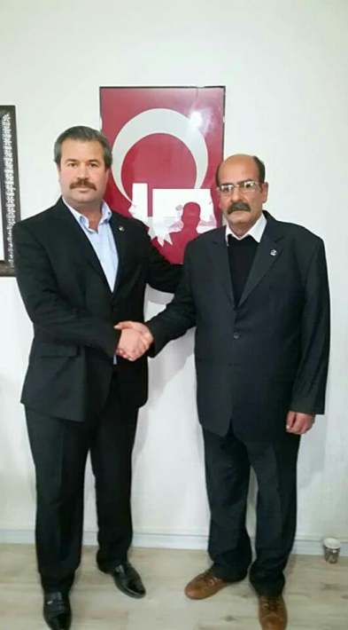 İl Başkanı Hasan Köse ve İlçe Başkanı Kadri Er
