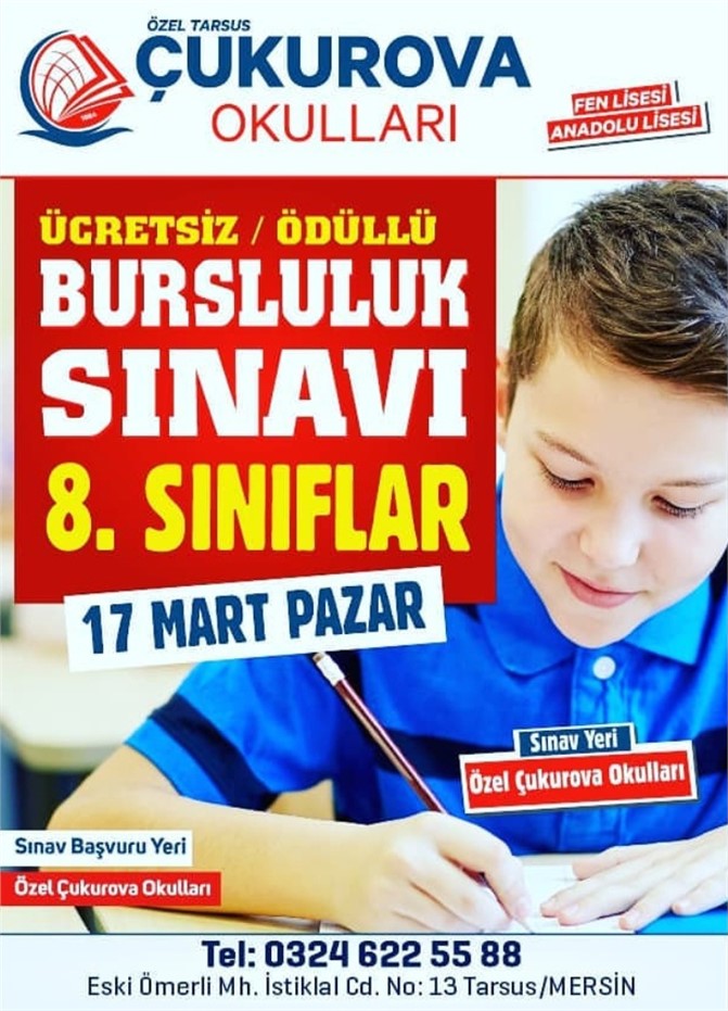 Çukurova Okulları Bursluluk Sınavı