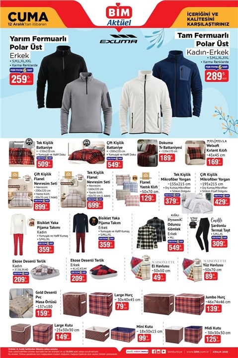 BİM Aktüel 12 Aralık Cuma – İndirimli Ürünler Aktüel Kataloğu