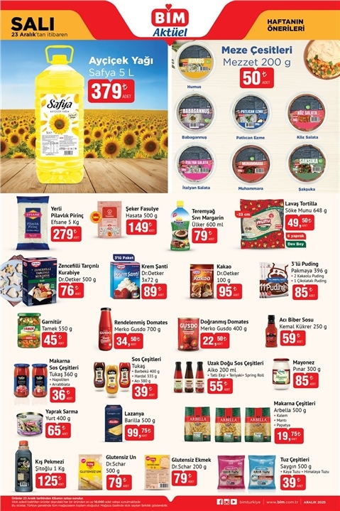 BİM Aktüel 23 Aralık Salı – İndirimli Ürünler Aktüel Kataloğu