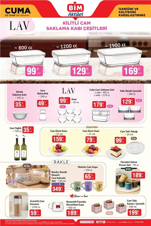 BİM Aktüel 02 Ocak Cuma – İndirimli Ürünler Aktüel Kataloğu