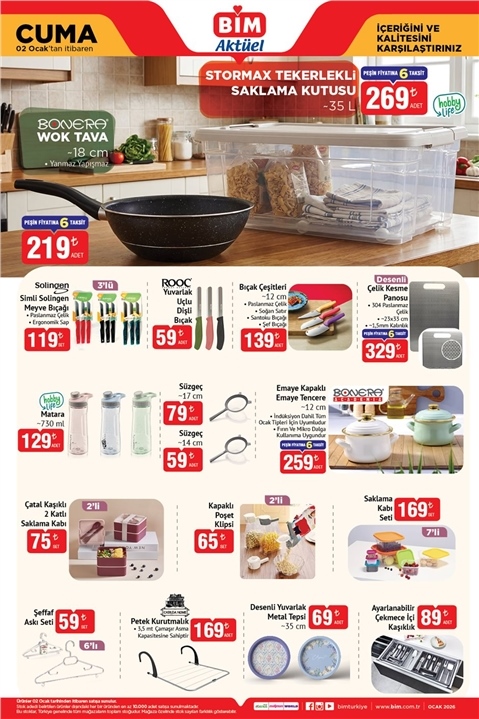 BİM Aktüel 02 Ocak Cuma – İndirimli Ürünler Aktüel Kataloğu