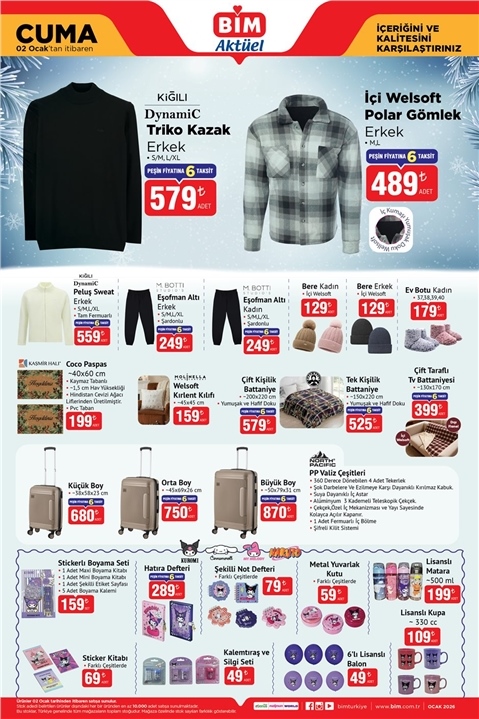 BİM Aktüel 02 Ocak Cuma – İndirimli Ürünler Aktüel Kataloğu