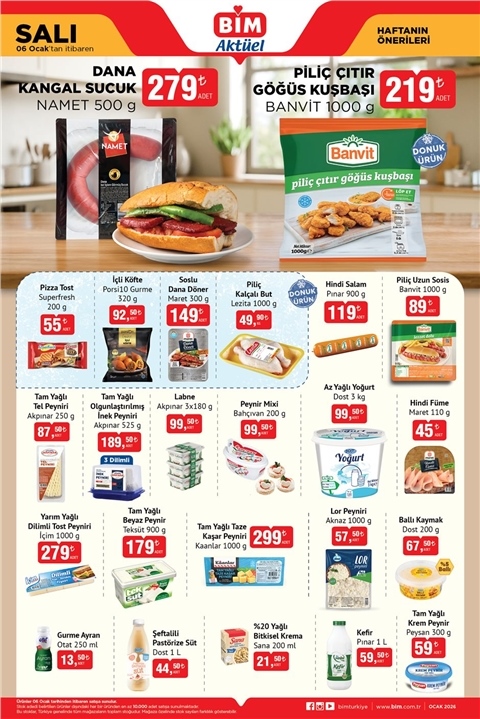 BİM Aktüel 06 Ocak Salı – İndirimli Ürünler Aktüel Kataloğu