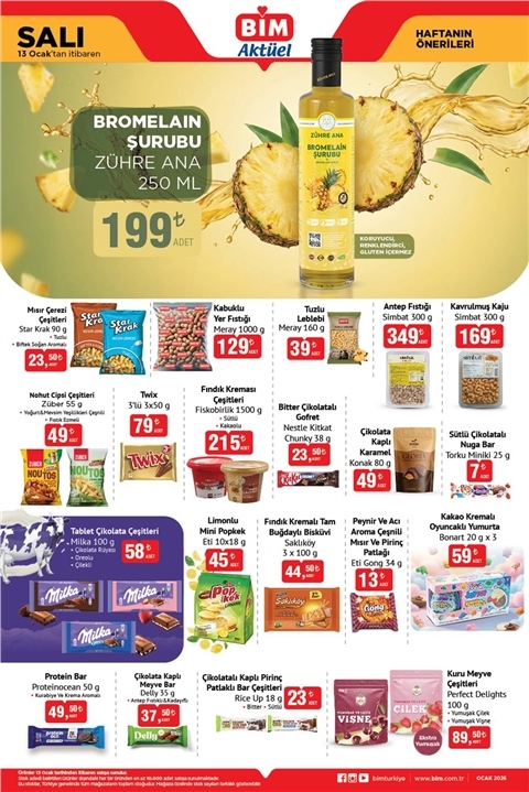 BİM Aktüel 13 Ocak Salı – İndirimli Ürünler Aktüel Kataloğu