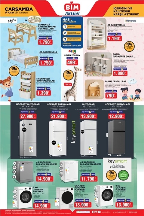 BİM Aktüel 14 Ocak Çarşamba – İndirimli Ürünler Aktüel Kataloğu