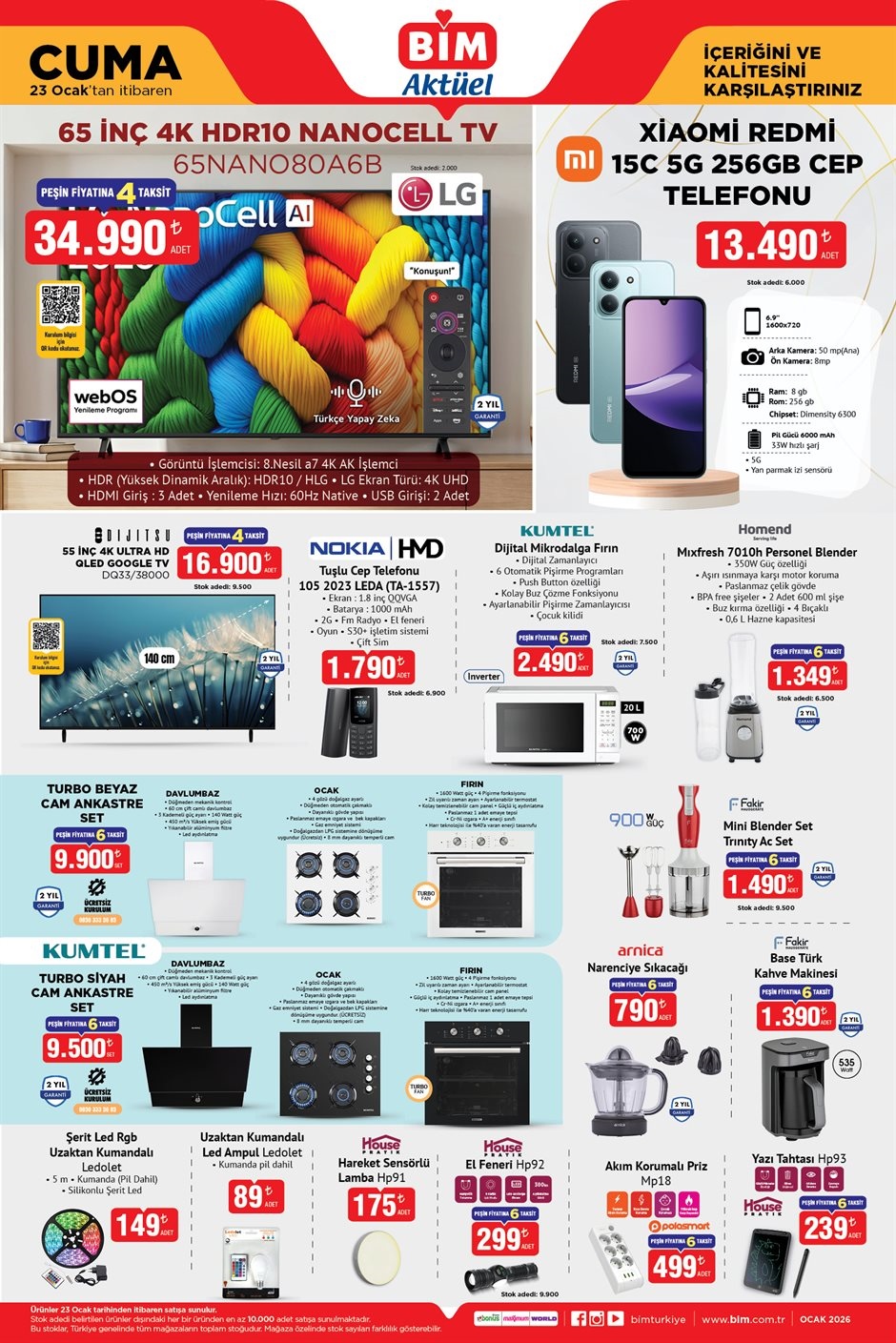 BİM Aktüel 23 Ocak Cuma – İndirimli Ürünler Aktüel Kataloğu