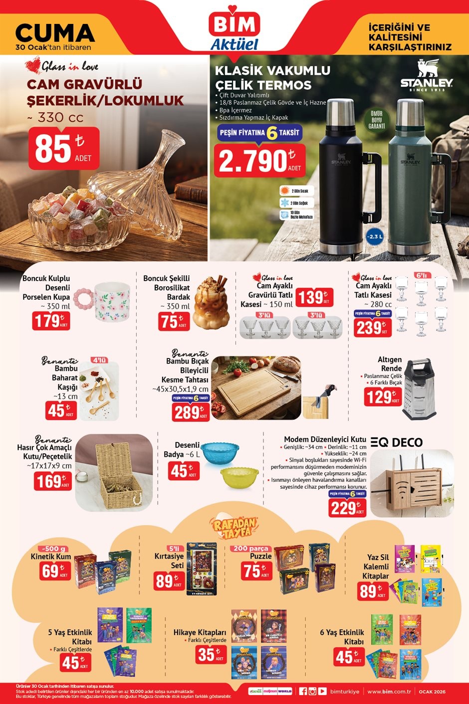 BİM Aktüel 30 Ocak Cuma – İndirimli Ürünler Aktüel Kataloğu