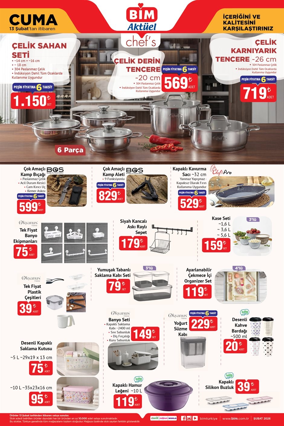 BİM Aktüel 13 Şubat Cuma – İndirimli Ürünler Aktüel Kataloğu