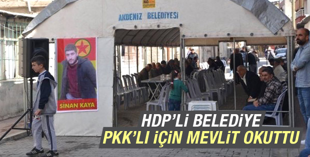 HDP'li Akdeniz Belediyesi Öldürülen PKK'lı için Mevlit Okuttu