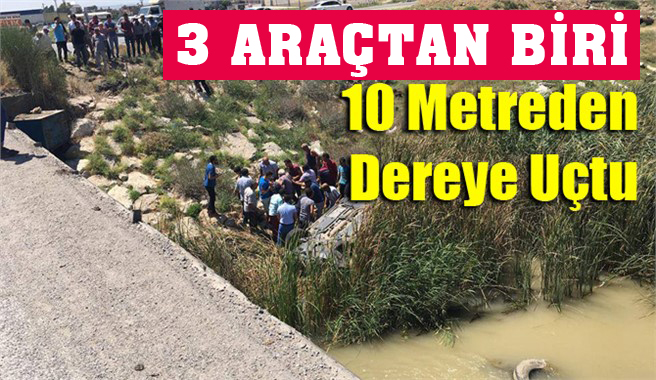 Mersin Tarsus'ta Zincirleme Kazaya Karışan Bir Araç Köprüden Uçtu