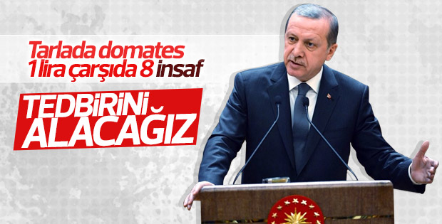Erdoğan Tarla ve Pazar arasındaki fiyat farkıyla ilgili konuştu