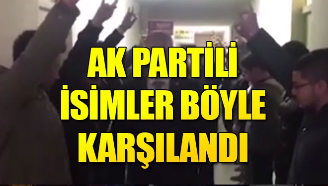 AK Partililer bozkurt işareti ile karşılandı!