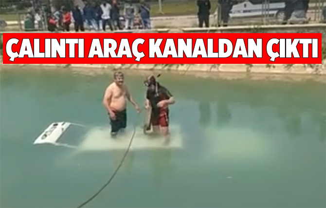 Tarsus'ta Çalıntı Araba Sulama Kanalından Çıkarıldı