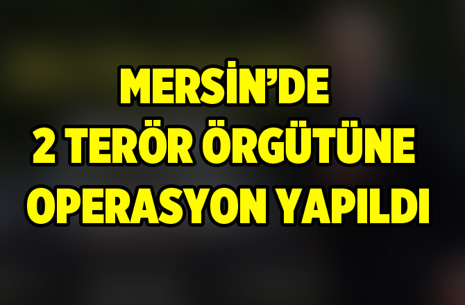 Mersin'de 2 Terör Örgütüne Operasyon Yapıldı