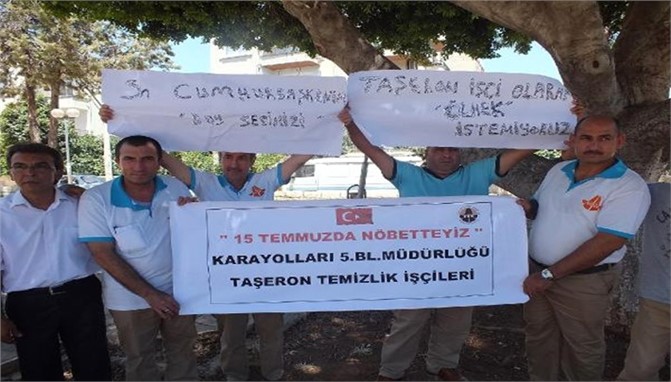Mersin'de Taşeron İşçiler Cumhurbaşkanı'na Mektup Göndererek Kadro İstedi
