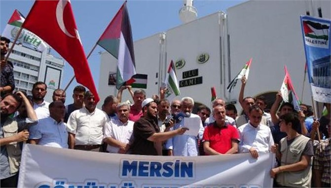 Mersin'de İsrail protestosu