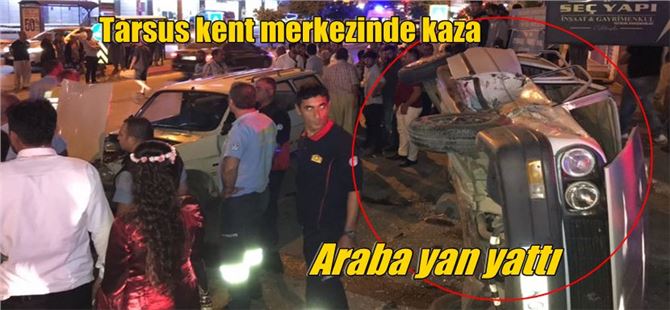 Akşam Saatlerinde Carrefour Civarı Kaza, Araba Yan Yattı: Yaralılar Var