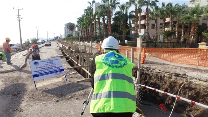 Mezitli’de Yağmursuyu Çalışması Devam Ediyor