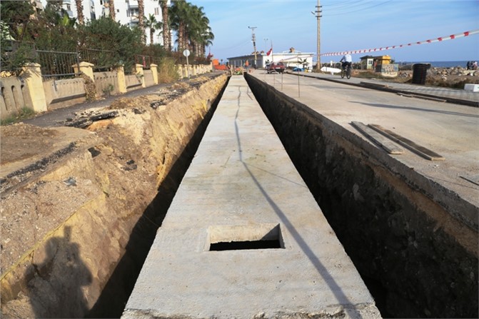 Mezitli’de Yağmursuyu Çalışması Devam Ediyor