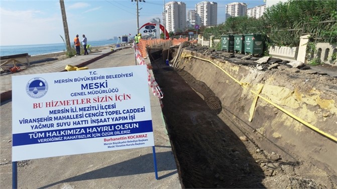 Mezitli’de Yağmursuyu Çalışması Devam Ediyor