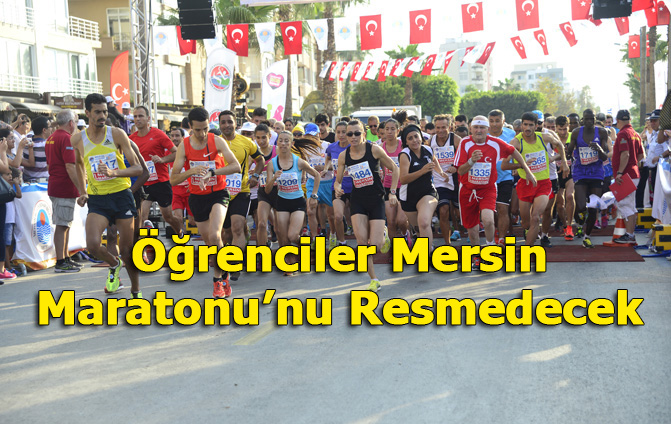 Mersin'de Öğrenciler Mersin Maratonu’nu Resmedecek