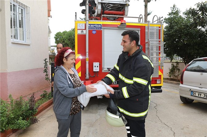 Mersin İtfaiyesi'nden 'Yastık' Operasyonu