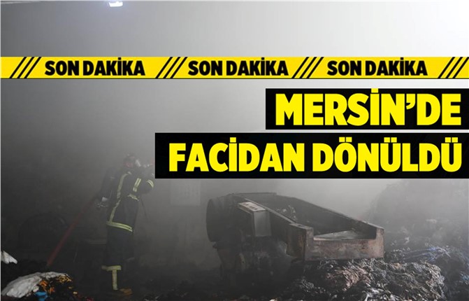 Mersin'de İşyeri Yangını