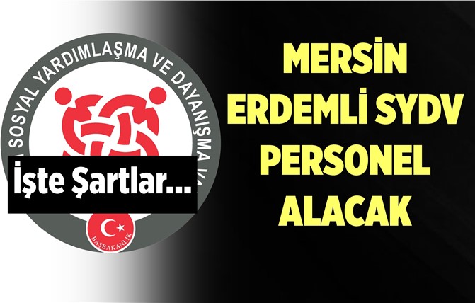 Erdemli SYDV Personel Alımı Yapacak