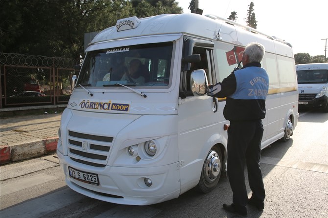 Erdemli'de Okul Servislerine Denetim