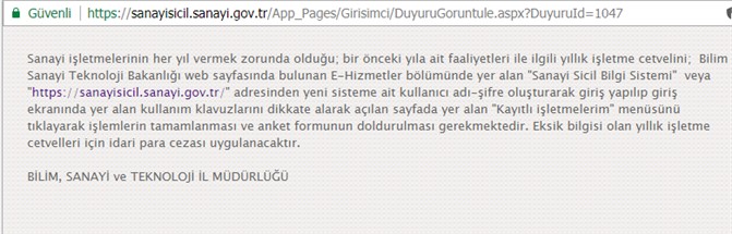 ''Yıllık İşletme Cetvelleri'' Tesliminde Süre Geçirenlere ve Cetveldeki Eksik Bilgiye Ceza