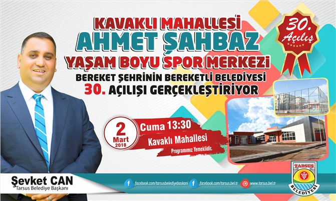 Ahmet Şahbaz Yaşam Boyu Spor Merkezi Açılıyor
