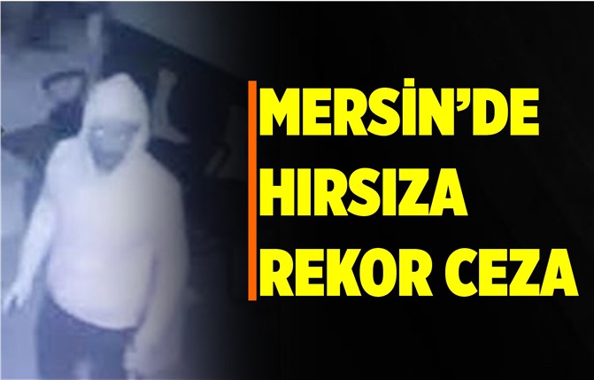 Mersin'de Hırsızlık Zanlısına Rekor Ceza