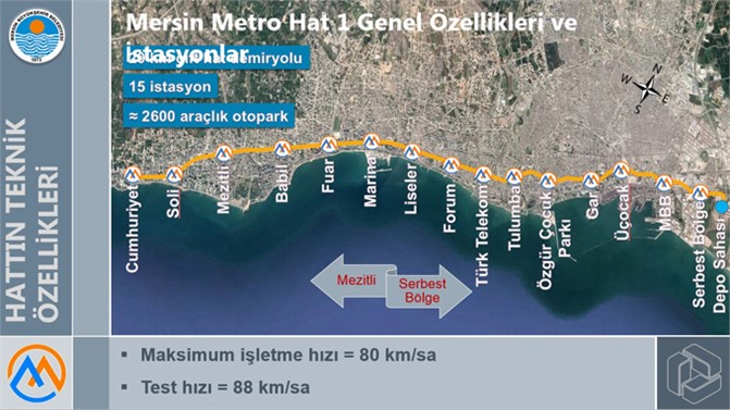Mersin’e Metro Geliyor, Mersin Metrosu 15 İstasyon İle Hizmet Verecek