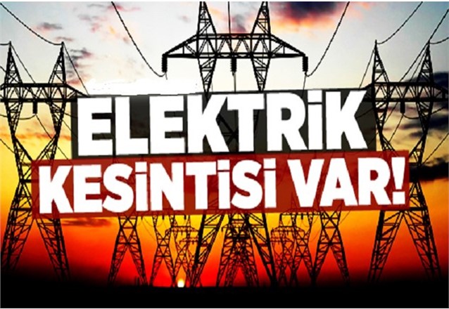 Yarın (Cuma günü) Kesintileri, Mersin Elektrik Kesintisi