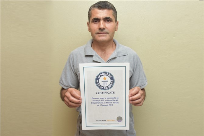 Mersinli İşçiden Tarihi Rekor! Guinness Rekorlar Kitabına Adını Yazdırdı