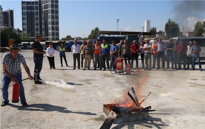 Mersin Akdeniz Belediyesinde Yangın Söndürme ve İlkyardım Eğitimi