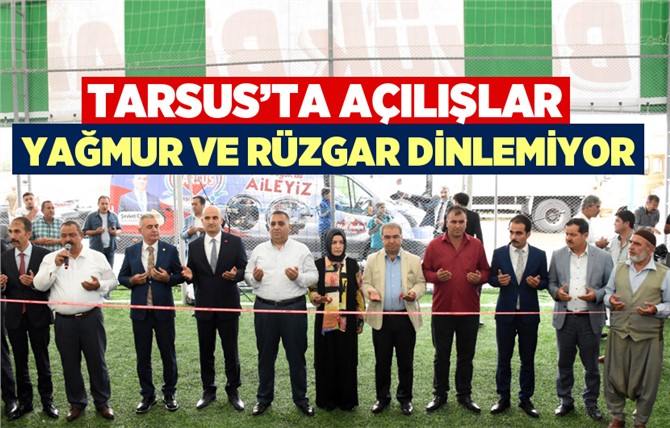 Mersin Tarsus Bahçe Mahallesi Halı Sahası Törenle Açıldı