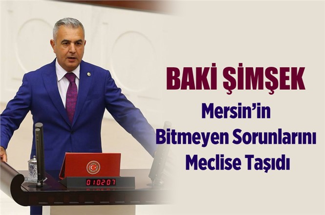 MHP'li Baki Şimşek Mersin'in Bitmeyen Sorunlarını Meclise Taşıdı
