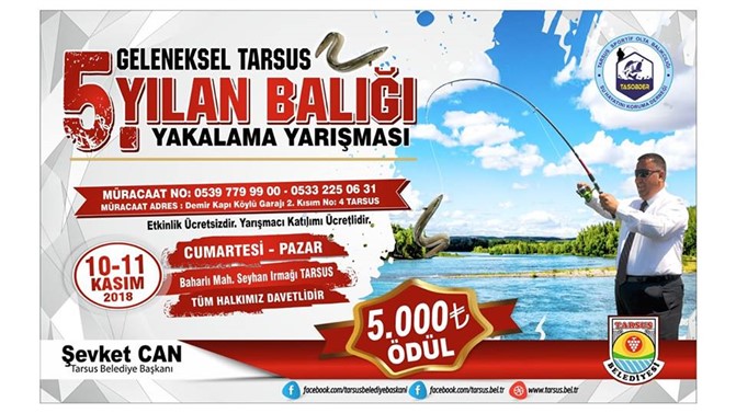 Tarsus'ta Yılan Balığı Yakalama Yarışması Düzenlenecek