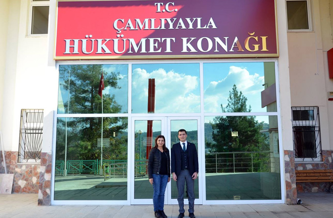 Türkiye Satranç Federasyonu Başkanı Gülkız Tulay'dan Çamlıyayla Kaymakamı Zor'a Ziyaret