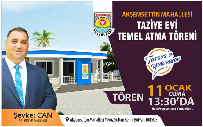 Başkan Can'ın 55. Hizmeti, Akşemsettin Mahallesi Taziye Evi Temeli Atılıyor