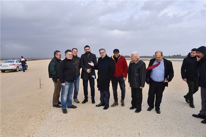 Mersin Valisi Ali İhsan Su, Çukurova Bölgesel Havalimanı İnşaat Sahasında İncelemelerde Bulundu