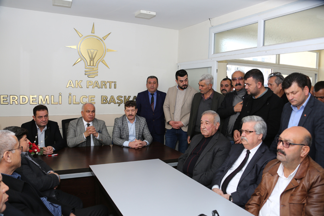 Erdemli Belediye Başkanı MHP'li Tollu’dan AK Parti Erdemli İlçe Başkanı Mehmet Topçu’ya Hayırlı Olsun Ziyareti