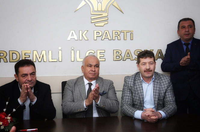 Erdemli Belediye Başkanı MHP'li Tollu’dan AK Parti Erdemli İlçe Başkanı Mehmet Topçu’ya Hayırlı Olsun Ziyareti