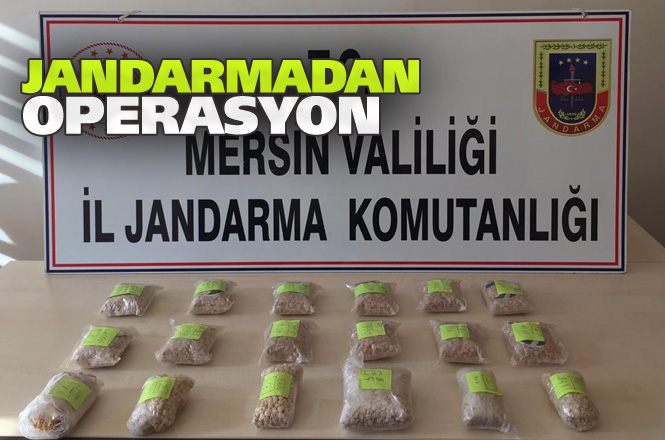 Mersin Yenişehir'de Jandarmanın Bir Eve Yaptığı Operasyonda 19 Bin 734 Adet Captagon Yaklandı