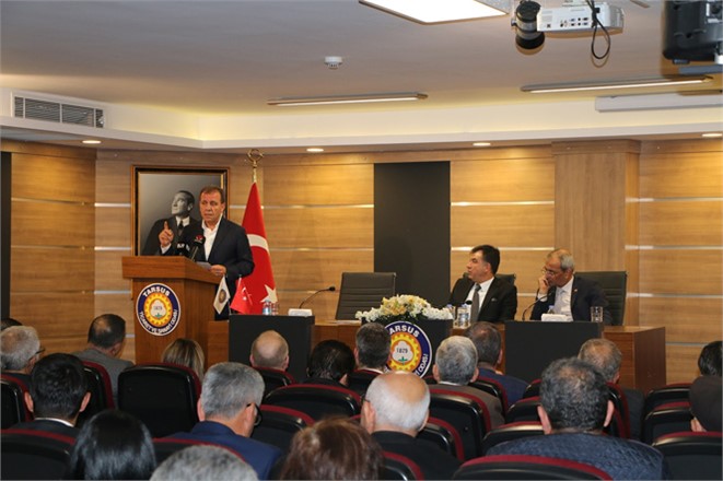 CHP Mersin ve Tarsus Belediye Başkan Adayları TSO Yönetici ve Üyeleriyle Buluştu