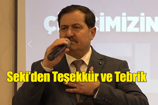 Tarsus Ziraat Odası Başkan Adayı Abdullah Seki'den Teşekkür ve Tebrik