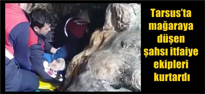 Mersin Tarsus’ta Bulunan Eshab-ı Kehf Mağarasındaki Çukura Düşen Şahsı İtfaiye Ekipleri Kurtardı