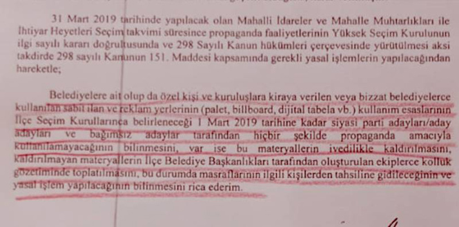 Mersin Büyükşehir Belediyesinden Seçim Afişlerine İlişkin Basına ve Kamuoyuna Duyuru